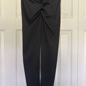 Black and Grey Scrunched Stretchy Leggings